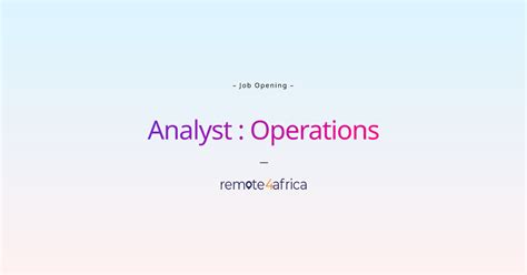 remote analyst operations job  financial services fintech company