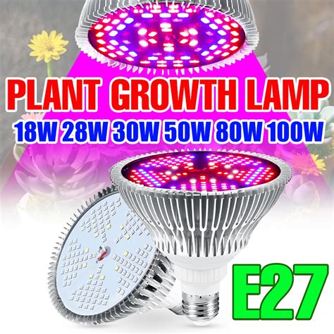 Lâmpada De Crescimento LED Planta E27 Holofote Espectro Completo Luz