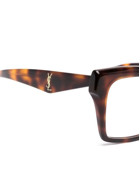 Saint Laurent Eyewear Arma O De Culos Logo E Efeito Tartaruga