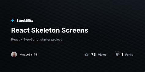 React Skeleton Screens StackBlitz