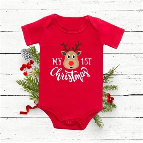 My 1st Christmas Bodysuits Baby Christmas Outfit Baby Christmas