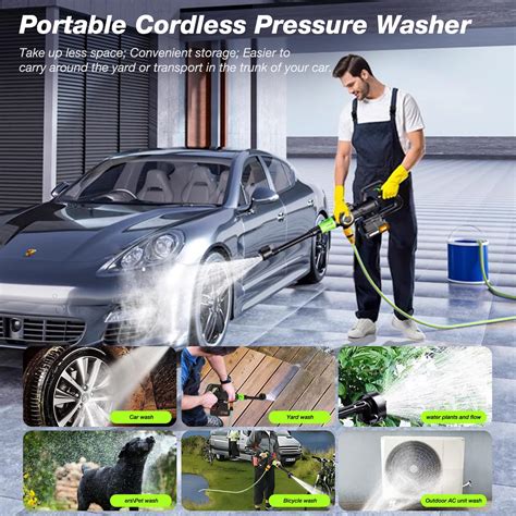 Cordless Pressure Washer 1060 PSI Bushless Motor Portable Pressure