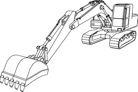 Excavator Coloring Pages