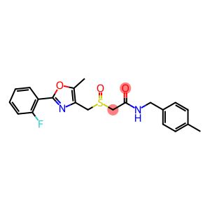 Acetamide Fluorophenyl Methyl Oxazolyl Methyl Sulfinyl