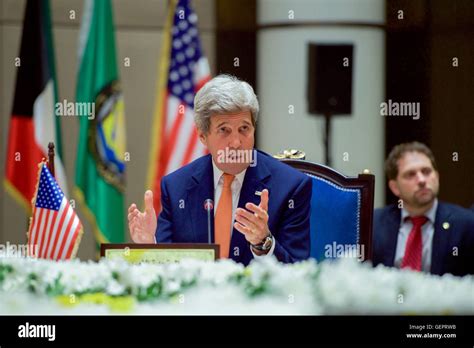 Secretary Kerry Addresses His Fellow Foreign Ministers From The Gulf