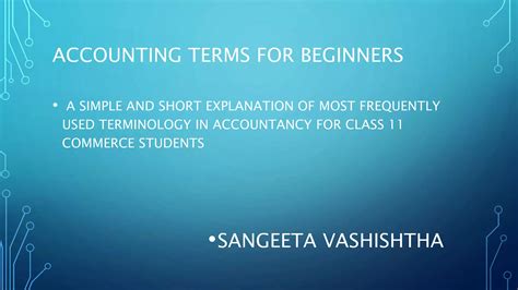 Basic Accounting Terms Ppt Ppt