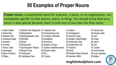 Proper Noun Examples Things At Maria Rivas Blog