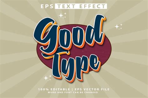 Premium Vector Editable Text Effect With A 3d Good Type Premium