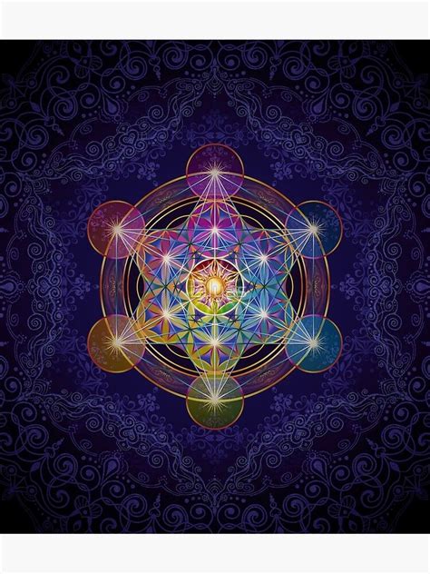 Metatron S Cube With Merkabah And Flower Of Life Scarf By Lilyas Artofit