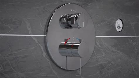 E C A Thermostatic Concealed Bath Shower Mixer Installation Youtube