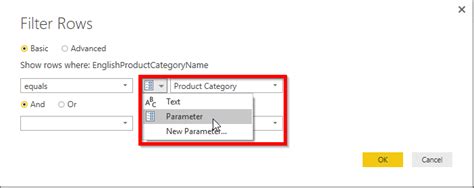 Solved Filter Rows By Parameter Microsoft Power Bi Community