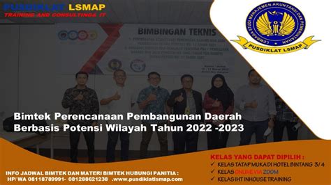 Bimtek Perencanaan Pembangunan Daerah Berbasis Potensi Wilayah Tahun