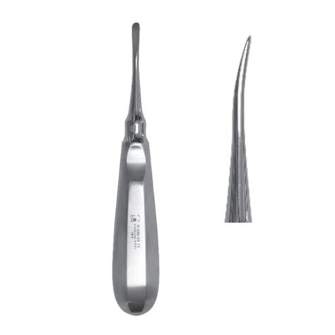 Leva per radici 3 mm curva R 589 03JW Alta Qualità Glanz Dental