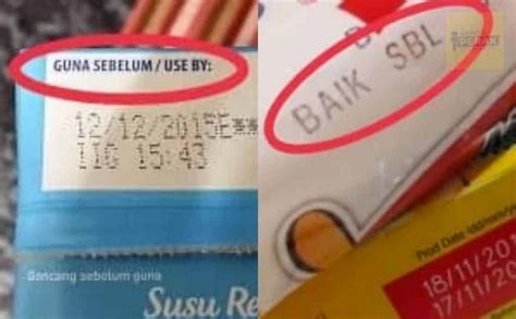 Beza Guna Sebelum Baik Sebelum Pada Label Produk Makanan Minuman