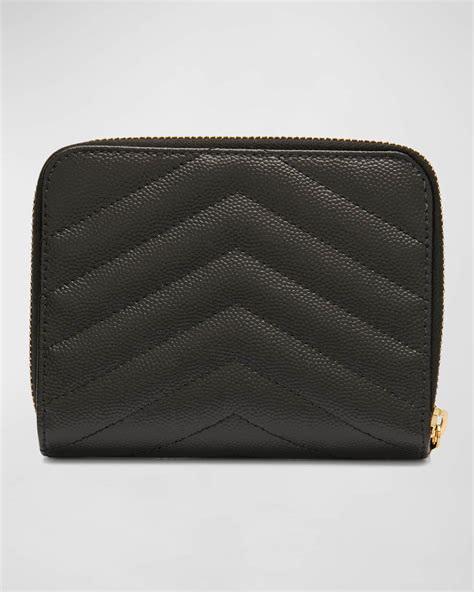 Saint Laurent Ysl Quilted Bifold Compact Wallet Neiman Marcus