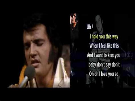 Elvis Presley Medley Karaoke Lyrics Youtube