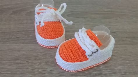 ZAPATITOS A CROCHET PARA BEBE PASO A PASO MODELO BASICO Y SENCILLO