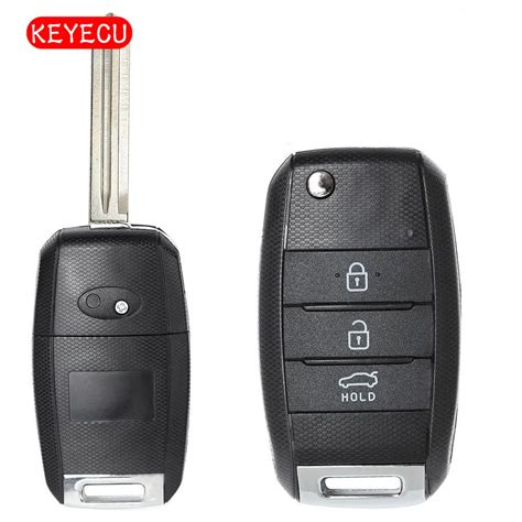 Keyecu Flip Remote Key Fob 3 Button 433MHz 4D70 Chip For Kia K5 Optima