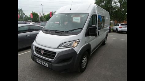 2015 65 Fiat Ducato 35 2 3 Multijet Lwb Maxi High Roof Crew Van In White Youtube