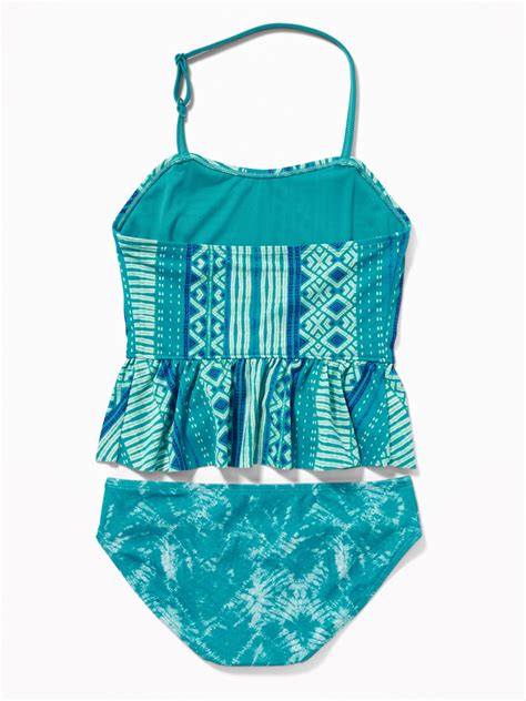 Peplum Hem Halter Tankini For Girls Old Navy