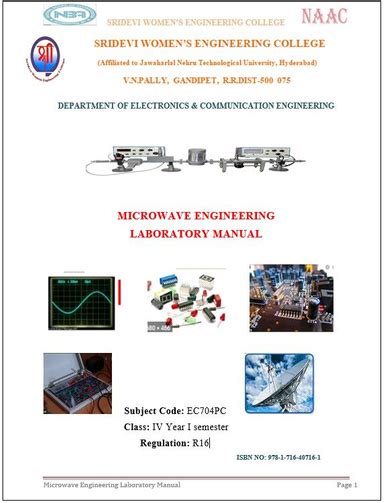 Microwave Engineering Lab Manual Books And Publications Spotlight Lulu