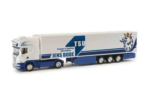 Herpa Scania R TL Refrigerated Box Semitrailer Jens Bode 156318