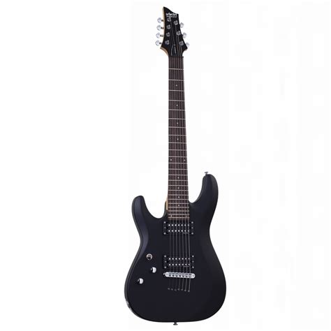 Schecter Sch439 C 7 Deluxe Left Handed 7 String Electric Guitar Satin Black