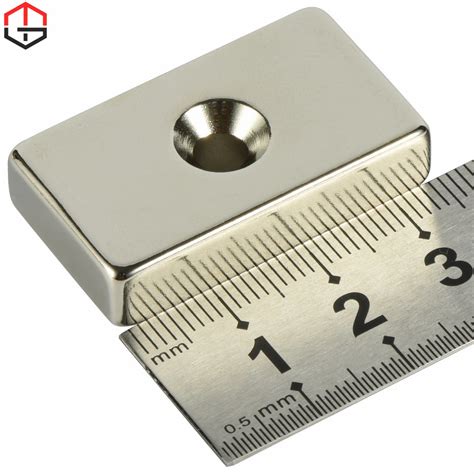 All Grades Super Strong Block NdFeB Magnet Countersunk Magnet With