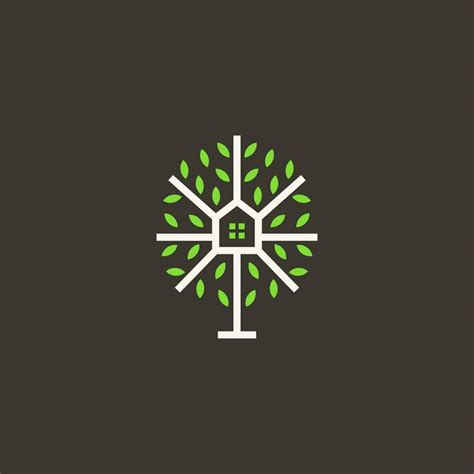 tree house logo design vector 25687712 Vector Art at Vecteezy