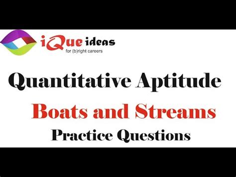 Boats And Streams Quantitative Aptitude Maths Practice Questions