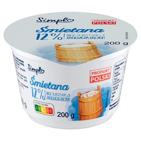 Simpl Śmietana 12 200 g Zakupy online z dostawą do domu Carrefour pl