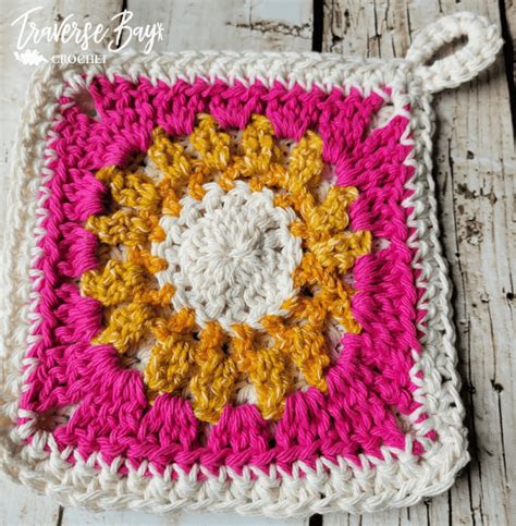 Easy Crochet Potholder Hot Pad Best Free Pattern Traversebaycrochet