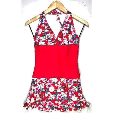 Ripley BIKINI PUSH UP LICRA MUJER ROJO UV POLO FALDA GL 32