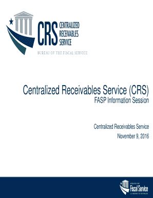 Fillable Online Centralized Receivables Service CRS Fax Email Print