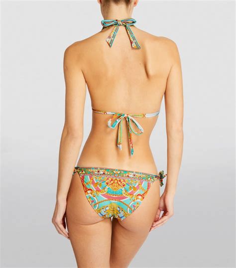 Womens Camilla Multi Printed Triangle Tie Bikini Harrods Uk