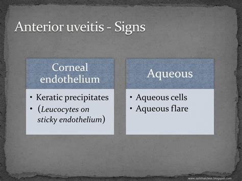 Overview Of Uveitis Part2 Clinical Features Ppt