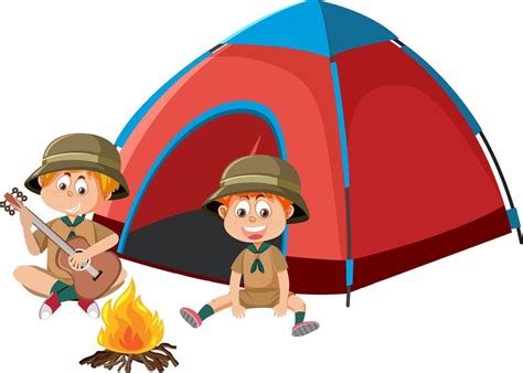 Girl Scout Camping Clipart