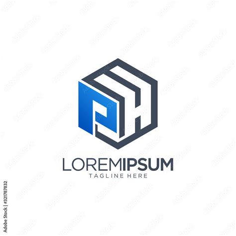 letter ph logo vector template stock vector adobe stock