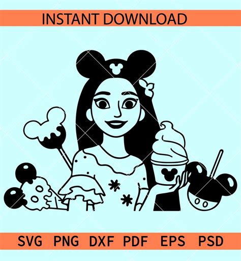 Charm Isabela Disneyland Snacks SVG Isabela Snacks SVG