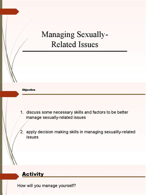 Health 8 Lesson 3 Managing Sexually Related Issues Pdf Decision