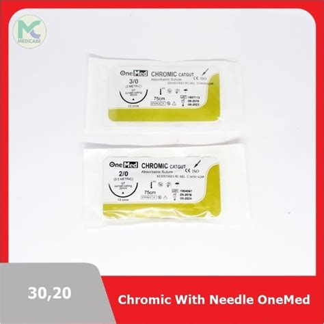 Jual Benang Operasi Catgut Chromic Jarum OneMed Shopee Indonesia