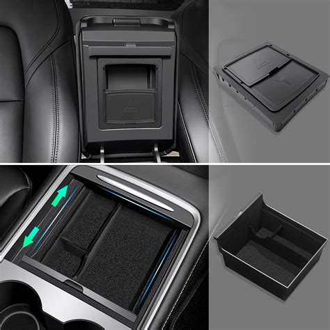 Buy 2 Pack Tesla Model 3 Y Center Console Organizer Tray And Armrest