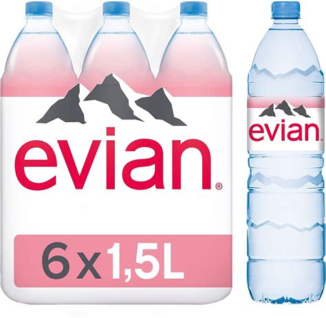 Evian Mineral Water Naturally Filtered Drinking Water L Bottled