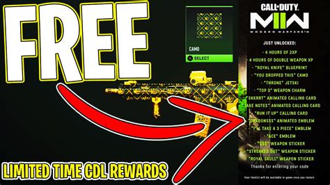 How To Get Free Cdl Rewards In Warzone Mw Youtube