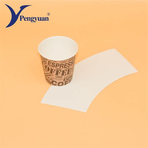 Disposable Pe Coated Raw Material Paper Coffee Cup Paper Fan China