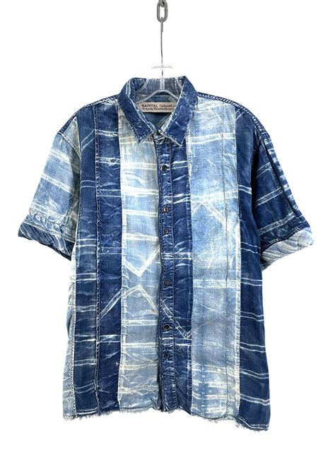 Kapital Wavey Indigo Dye Buttonup Grailed