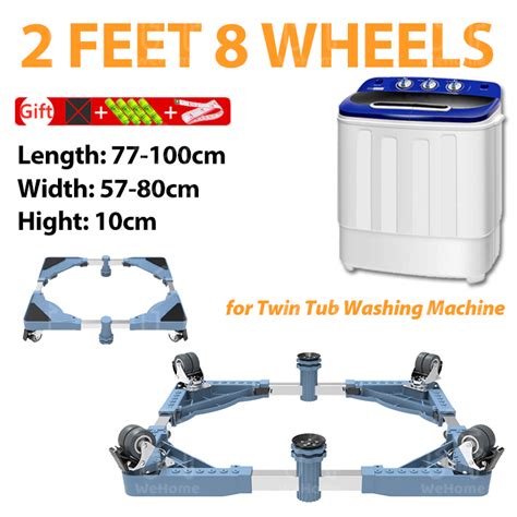 WeHome Ref Stand Washing Machine Stand With Wheels 8 Legs 8 Wheels