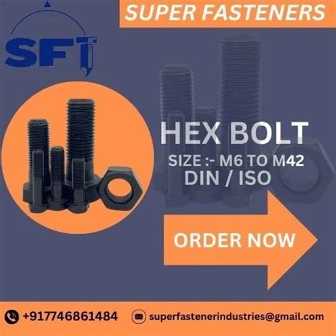 Size M Ms Hex Bolt Screw Mild Steel At Rs Kg In Ludhiana Id