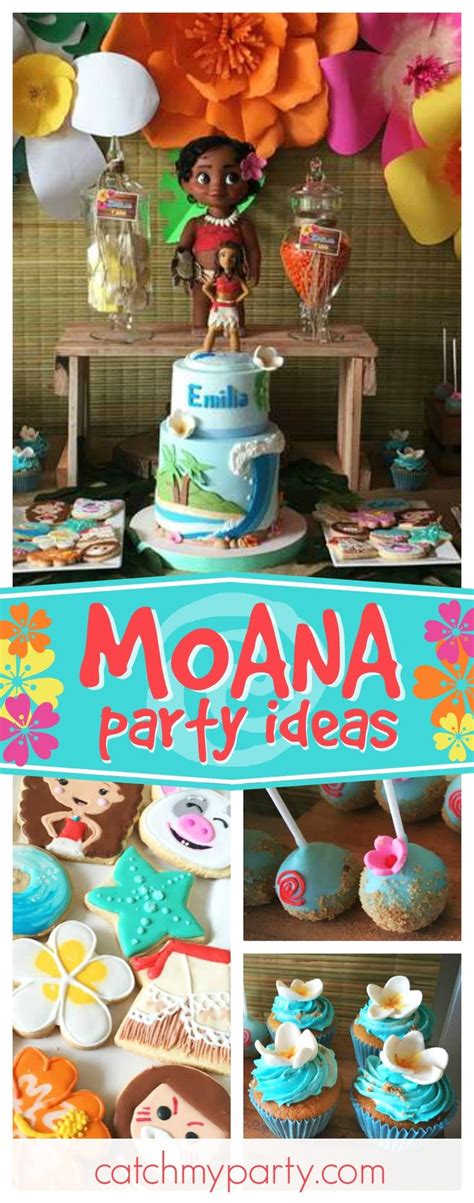 Moan Birthday Party Ideas With Cupcakes And Decorations