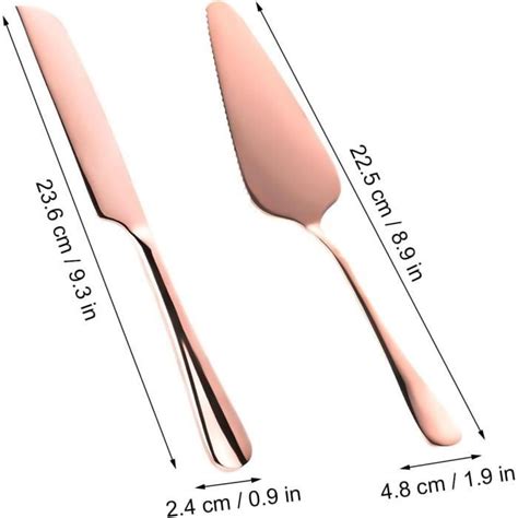 2Pcs Ensemble De Couteaux À Gâteau De Mariage En Acier Inoxydable